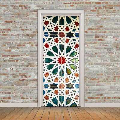 Kaleidoscope Color 3D Door Wallpaper Vinyl Glass Wall ers Wi