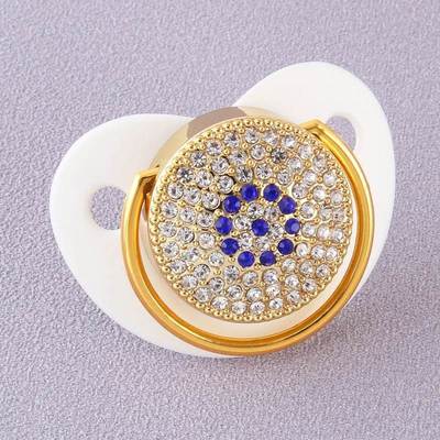 Transparent Baby Pacifier Luxury Initials Letter D Bling Bl