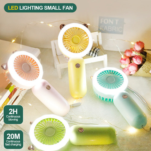 Handheld Mini Fan USB Rechargeable Cooling Fans Cute Portabl