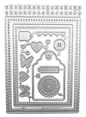 K1MF DIY Templat Stensil Embossing Dies Pemotongan