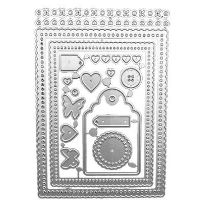 K1MF DIY Templat Stensil Embossing Dies Pemotongan