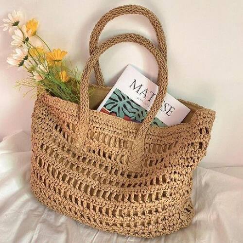 High Capacity Large Summer Beach Straw Bags 2022 Simple