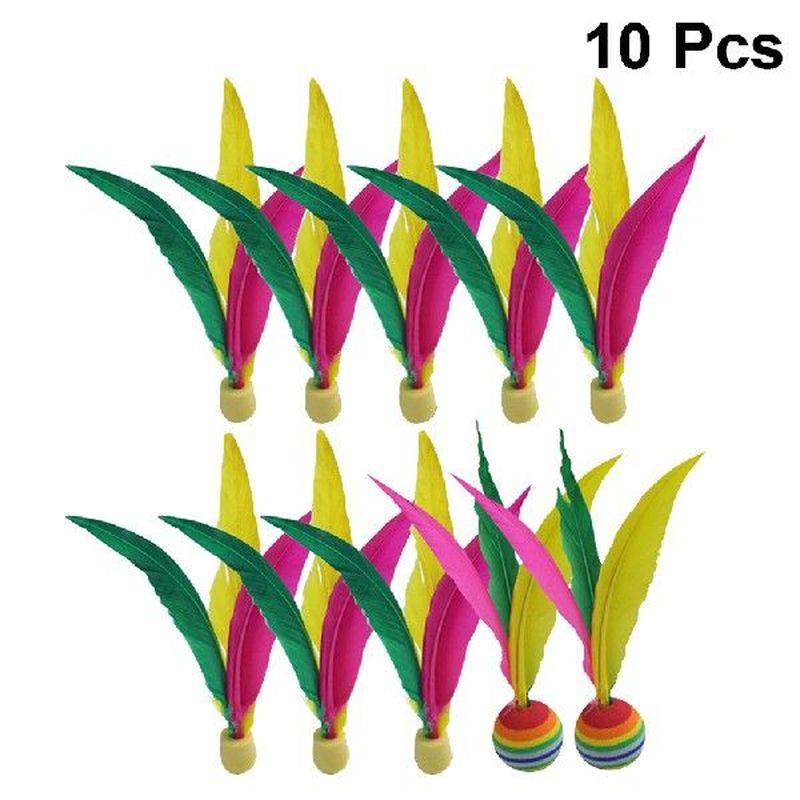 10pcs outdoor badminton ball set children rubber