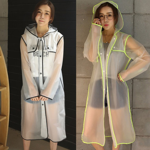 Geekinstyle-chubasquero transparente de plástico