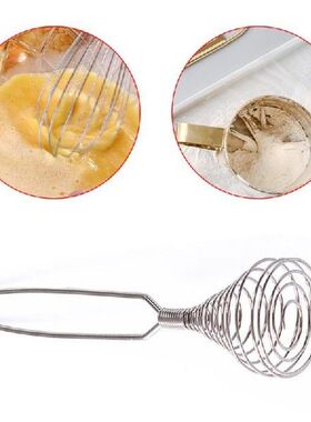Stainless Steal Spring Egg Whisk Handheld Coil Egg Beater