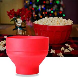Silicone popcorn bowl Microwave oven folded popcorn bucket C