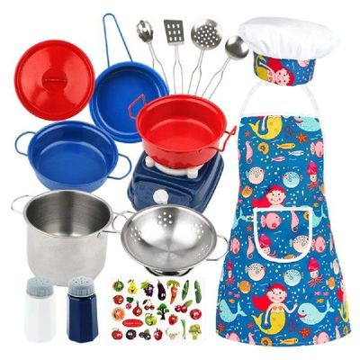 Kids Cooking Kitchen Toys Set Chef Role Play Toys House