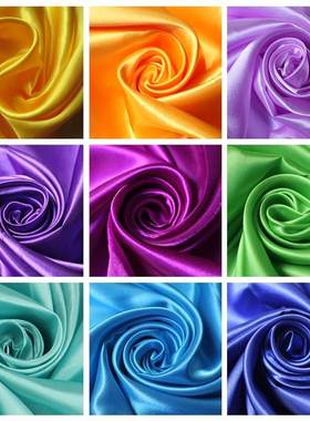 100cm*150cm satin fabric milk silk brocade cloth 16 colors G