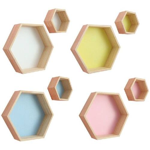 Hexagon Shelf Made by Wood Durable and Strong Not Easy to