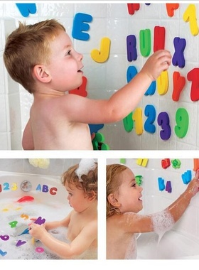 Alphanumeric Letter Bath Puzzle Baby Toys EVA Kids 36Pcs New