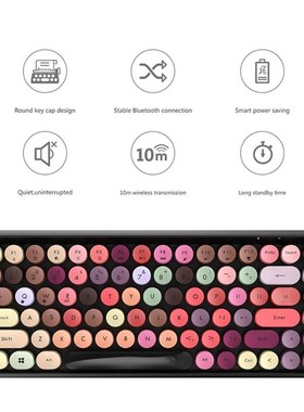 308i Wireless Bluetooth Keyboard Round Key Cap Gaming Keypad