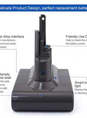 Sparkole 21.6V 3000mAh Li ion battery for dyson V7 replacem
