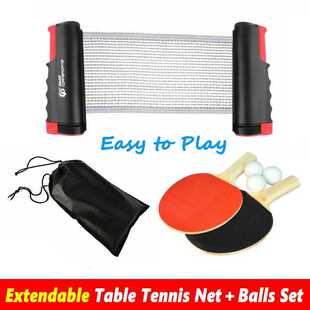 Table Tennis Net and Post Sets with Extendable Mini Posts Po
