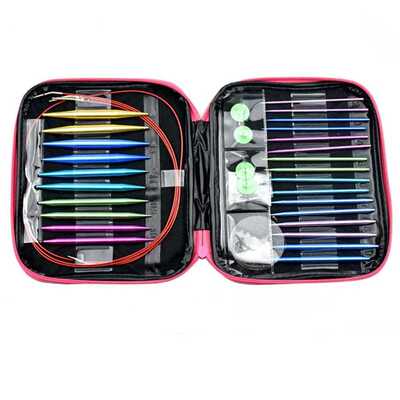 Ergonomic Handle Home Sweater Knitting Needle Weave Tools Ki