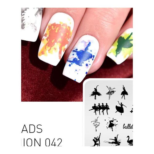 KADS Rectangle nail stamping plates Dance Image of Nail Stam