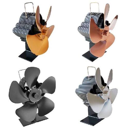 13MA 5 Blades Heat Powered Stove Fan Log Wood Burner Ecofan