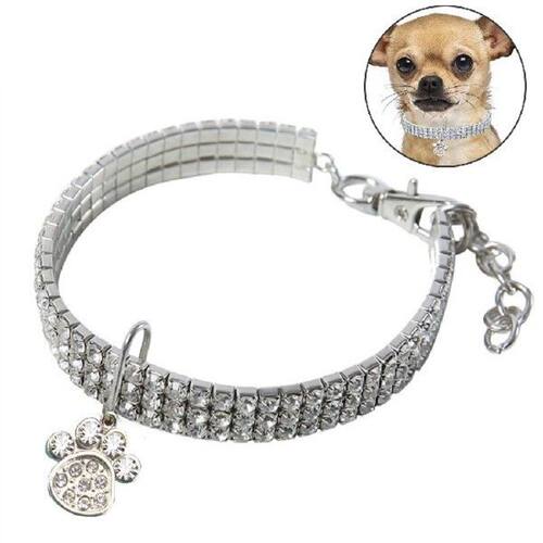 Exquisite Bling Crystal Dog Collar Diamond Puppy Pet Shiny