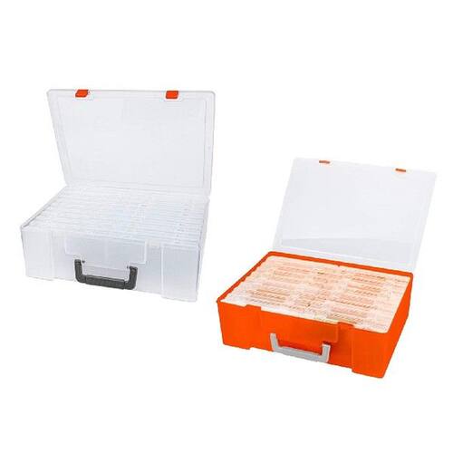 Portable Photo Storage Box Plastic Transparent Stackable