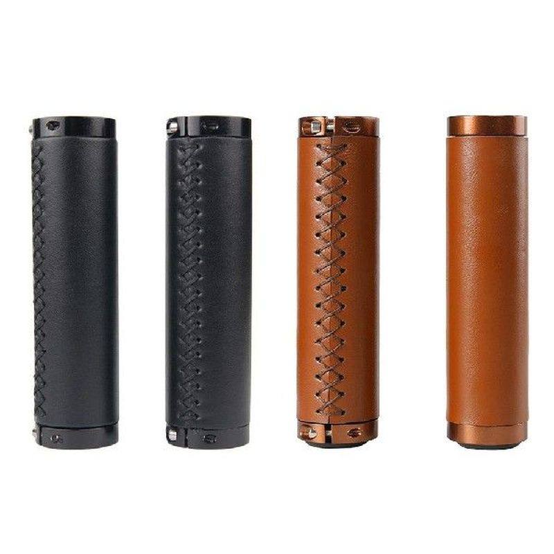 1 pair bicycle grip cover leather vintage bicycle handlebar