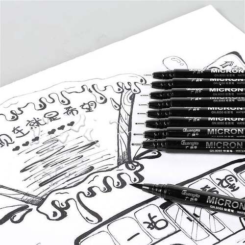 Drawing Pen Fineliner Ultra Fine Line Art Marker Black Ink