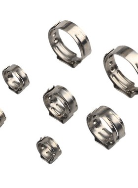 130pcs Stainless Steel 1-Ear Stepless Fuel Clamp Worm Drive