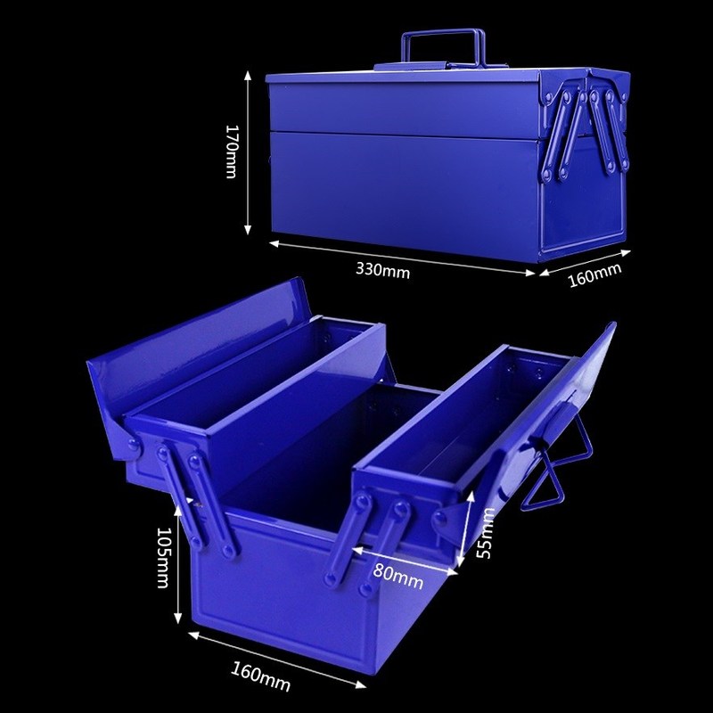 Iron Suitcase Tools Box Professional Complete Toolbox Empty