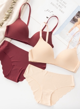 Seamless Bra Set for Women Underwear Push Up Wireless Linger