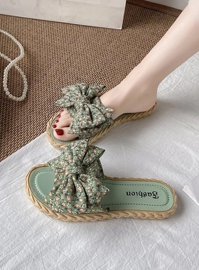 New Bow Slippers Fashion Wear Women's Summer Bea