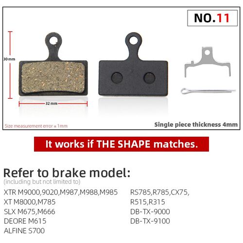 10 PAIRS Bicycle DISC BRAKE PADS FOR SHIMANO G01S XTR M9000