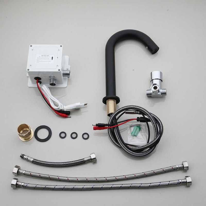 Matte Black Hand Touch Tap Automatic Inflated Sensor Faucet