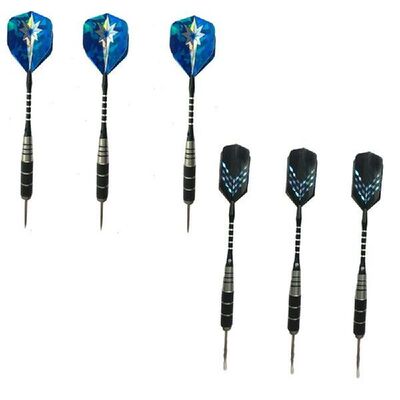 6PC Nickel Steel Barrels Tipped Needles Darts Kit Throwing