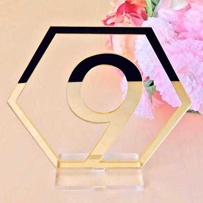 A Set Of Acrylic Antlers Gold Banquet Dinner Table Number