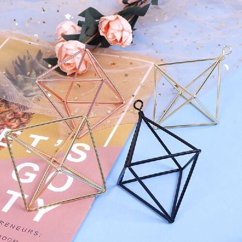 Hanging Planters Geometric Swing Wrought Iron Tillandsia