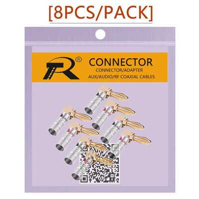 8PCS ight Angle Nakamichi Banana Connecto 4mm Banana Plugs