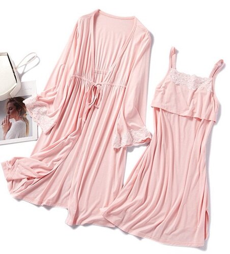 Set Cotton Lace Maternity Pajamas Pregnant Women Camisol