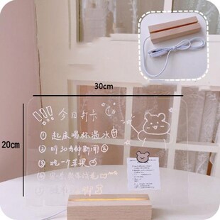 USB Transparent Acrylic Daily Time Photo Memo Message Board