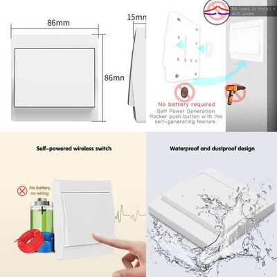 WiFi RF Light Switch 16A 220V Interruptor and 433mhz Kinetic