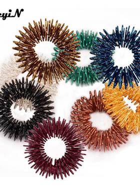 5pcs/Set Stainless Steel Finger Massage Ring Acupuncture Rin