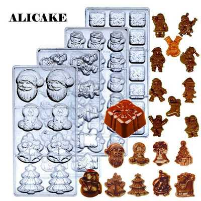 Christmas 3D Chocolate Mould Polycarbonate Santa Claus Confe