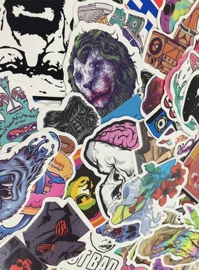 50 sheets set Fashion cool PVC stickers for Travel Suitcase