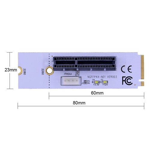 CHIPAL NGFF M.2 to PCI-E 4X Riser Card M2 Key M to PCIe X4 A