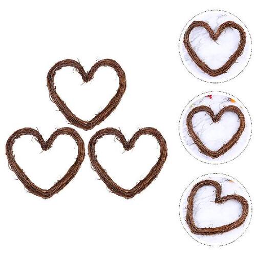 Wreath Grapevine Rattan Vine Hoop Christmas Ring Heart