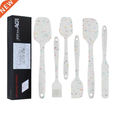 6 Pcs Silicone Spatulas Cake Pastry Scrapers Non Stick Butte