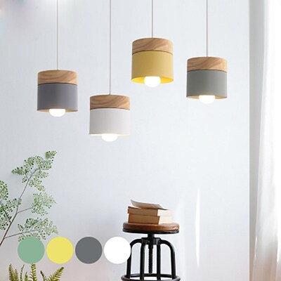 Nordic Iron Pendant Lights Macaroon Dining Kitchen Solid Woo