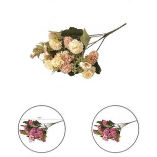 Pink Artificial Flowers Bridal Bouquet In Vase On Wedding