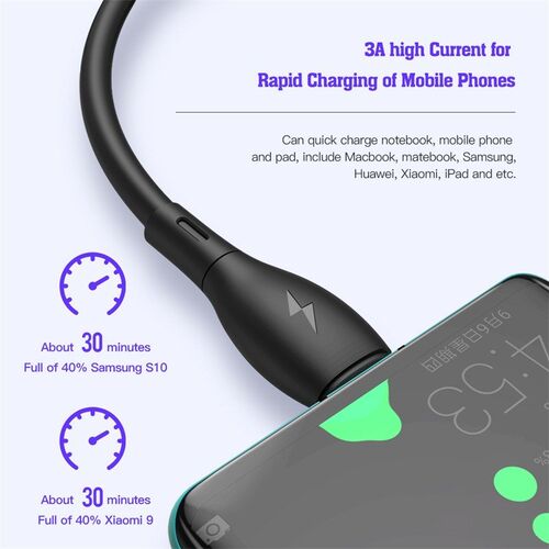 2020 New Type-C 60W PD Fast QC4.0 USB-C Cable For MacBook IP