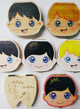 Baby Tooth Box Organizer Spanish English Portuguese Russian