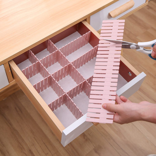 Adjustable Plastic Drawer Divider DIY Storage Shelves