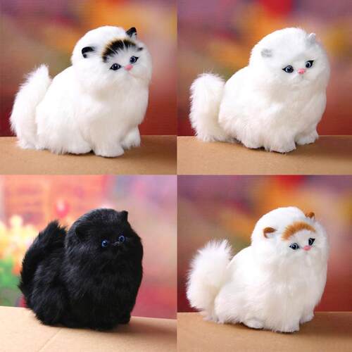 11CM Cute Simulation Cat Toy Stuffed Plush Animals Cats