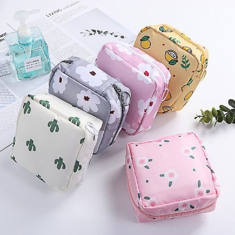 Women Sanitary Pad Mini Bag Tampon Storage Bag Napkin Towel